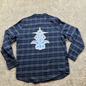 Star Wars Shirt‎ Mens Large Our Universe Ahsoka Tano Flannel Plaid Button Up